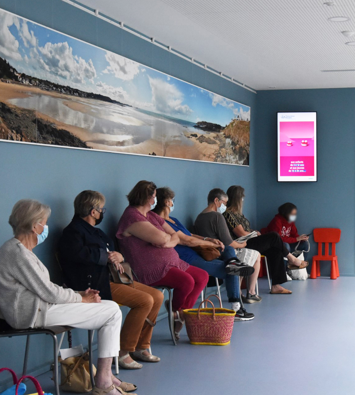 Dépistage dans les salles d'attente DOOH
